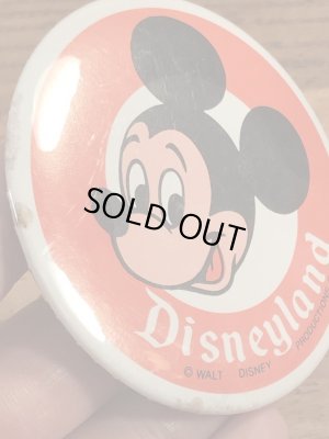 70年代頃のディズニーランドのミッキーマウスのビンテージの缶バッジ