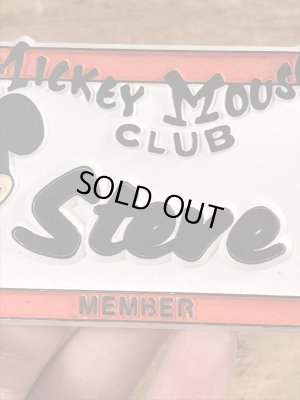 70年代頃のディズニーのミッキーマウスクラブのビンテージのライセンスプレート