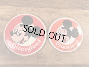 70年代頃のディズニーランドのミッキーマウスのビンテージの缶バッジ