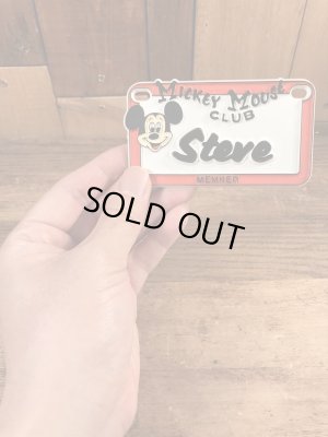 70年代頃のディズニーのミッキーマウスクラブのビンテージのライセンスプレート