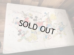 70年代頃のディズニーのミッキーマウスマーチのビンテージのピローケース