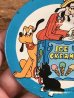 60〜70年代頃のディズニーキャラクターのアイスクリームショップが描かれたビンテージのメタルディッシュ