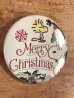 80年代頃のクリスマスのスヌーピーのビンテージの缶バッジ