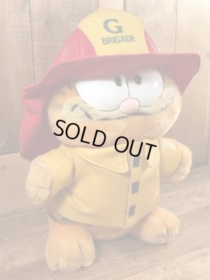 80年代頃の消防団のガーフィールドのビンテージのぬいぐるみ