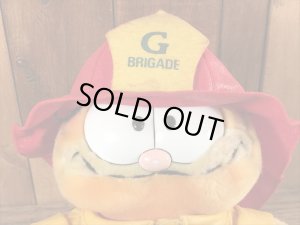 80年代頃の消防団のガーフィールドのビンテージのぬいぐるみ