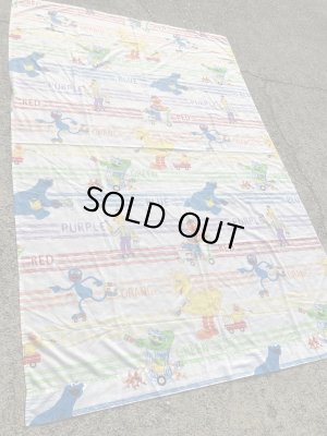 80’sのセサミストリートのヴィンテージのベッドシーツ