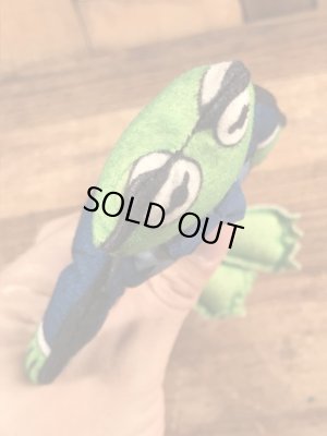 90年代頃のマペットショウのカーミットのビンテージのミニクロスドール