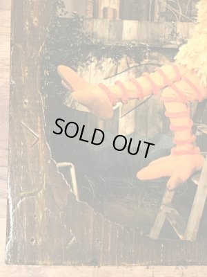 70年代頃のセサミストリートのビッグバードのビンテージの壁掛け