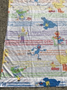 他の写真1: Sesame Street “Color” Twin Flat Sheet　セサミストリート　ビンテージ　フラットシーツ　80年代