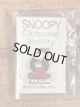 Quantasia Peanuts Snoopy “Snoopy Fan Club” Pinback　スヌーピー　ビンテージ　ピンバッジ　80年代