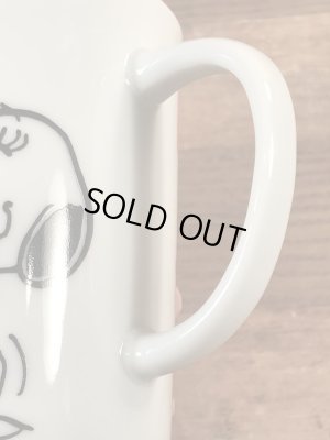 70’sのスヌーピーのヴィンテージのセラミックマグ