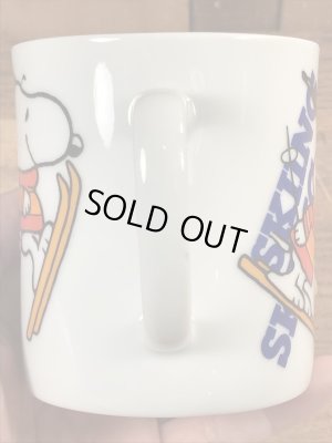 70’sの陶器製のスヌーピーのヴィンテージのマグカップ