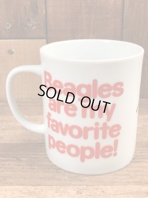 70’sのスヌーピーのヴィンテージのセラミックマグ