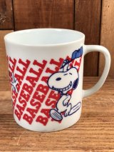 Peanuts Snoopy “Baseball” Ceramic Mug　スヌーピー　ビンテージ　マグカップ　陶器　70年代