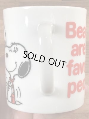 70’sのスヌーピーのヴィンテージのセラミックマグ