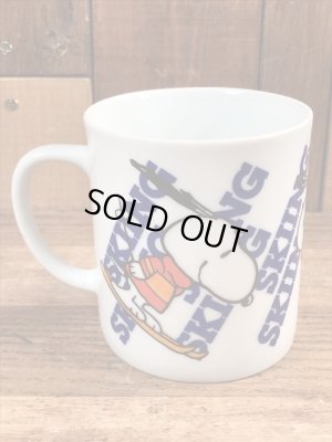 70’sの陶器製のスヌーピーのヴィンテージのマグカップ