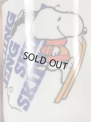 70’sの陶器製のスヌーピーのヴィンテージのマグカップ