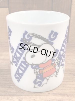 70’sの陶器製のスヌーピーのヴィンテージのマグカップ