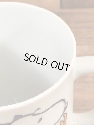 70’sの陶器製のスヌーピーのヴィンテージのマグカップ