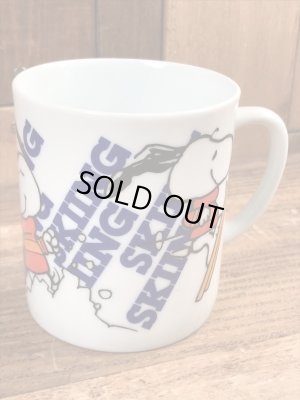 70年代頃のスヌーピーのビンテージのセラミックマグ