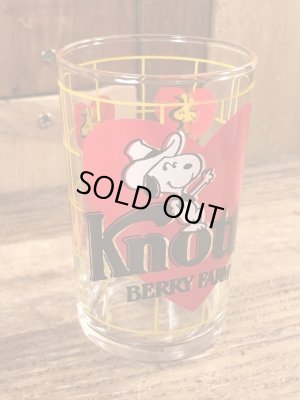 80年代頃のナッツベリーファームのスヌーピーのビンテージのグラス