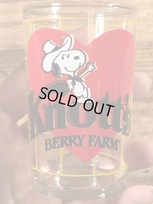 80年代頃のナッツベリーファームのスヌーピーのビンテージのグラス