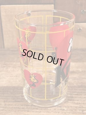 80年代頃のナッツベリーファームのスヌーピーのビンテージのグラス