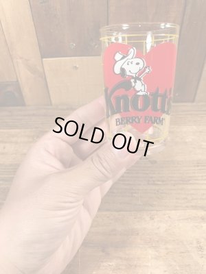 80’sのKnott's Berry Farmのスヌーピーのヴィンテージのグラスコップ