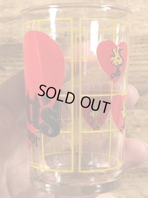 80’sのKnott's Berry Farmのスヌーピーのヴィンテージのグラスコップ