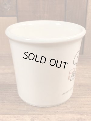 70’sの陶器製のスヌーピーのヴィンテージのマグカップ