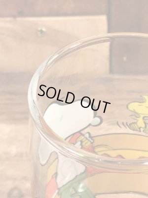 70〜80年代頃のハンバーガーのスヌーピーのビンテージのグラスコップ