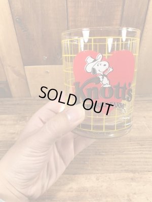 80’sのナッツベリーファームのスヌーピーのヴィンテージのガラスコップ