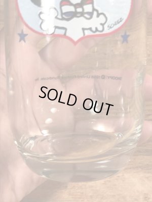 80年代頃のアンカーホッキング社製のスヌーピーのヴィンテージのガラスコップ