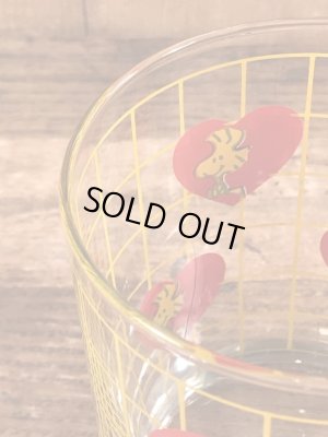 80年代頃のナッツベリーファームのスヌーピーのビンテージのグラスコップ