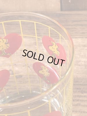 80’sのナッツベリーファームのスヌーピーのヴィンテージのガラスコップ