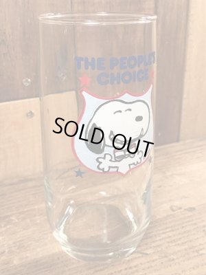 80年代頃のスヌーピーのビンテージのグラスコップ