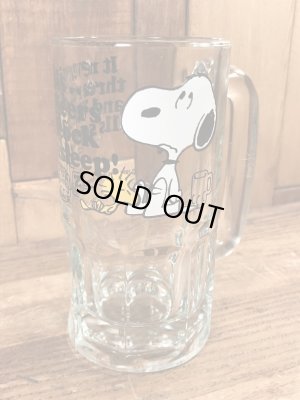 70〜80年代頃のスヌーピーのビンテージのビアジョッキ