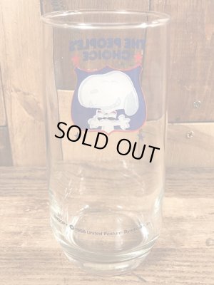 80年代頃のアンカーホッキング社製のスヌーピーのヴィンテージのガラスコップ