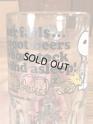 70〜80年代頃のスヌーピーのビンテージのビアジョッキ