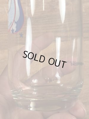 80年代頃のアンカーホッキング社製のスヌーピーのヴィンテージのガラスコップ