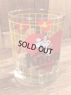 80年代頃のナッツベリーファームのスヌーピーのビンテージのグラスコップ