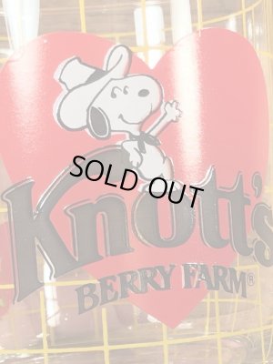 80年代頃のナッツベリーファームのスヌーピーのビンテージのグラスコップ