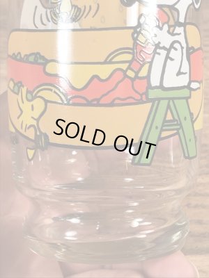 70〜80’sのホットドッグのスヌーピーのヴィンテージのガラスコップ