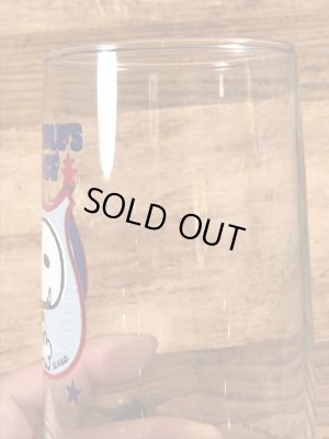 80年代頃のスヌーピーのビンテージのグラスコップ