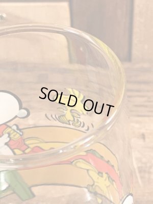 70〜80’sのホットドッグのスヌーピーのヴィンテージのガラスコップ