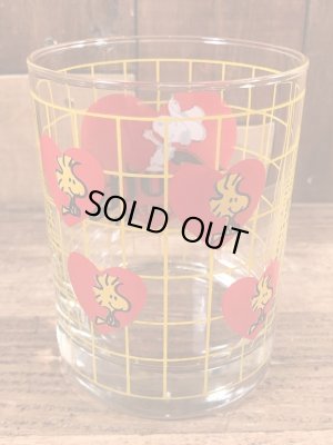 80’sのナッツベリーファームのスヌーピーのヴィンテージのガラスコップ