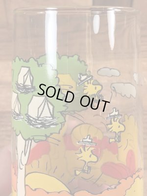 80年代頃のマクドナルドのスヌーピーのビンテージのグラスコップ