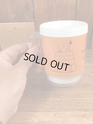 70’sのスヌーピーのヴィンテージのプラスチックマグカップ