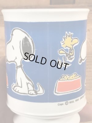 70〜80’sのスヌーピーとウッドストックのビンテージのプラスチックカップ