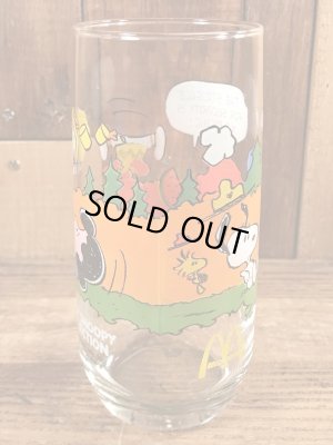 80’sのマクドナルドのスヌーピーのヴィンテージのガラスコップ